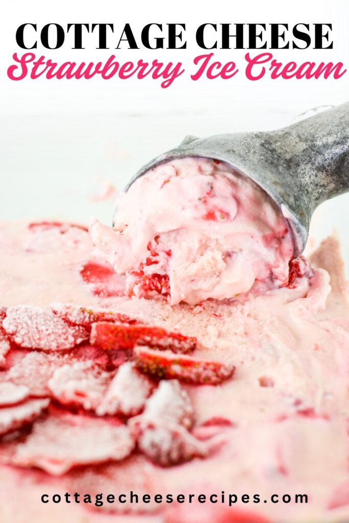 Cottage cheese strawberry ice cream
