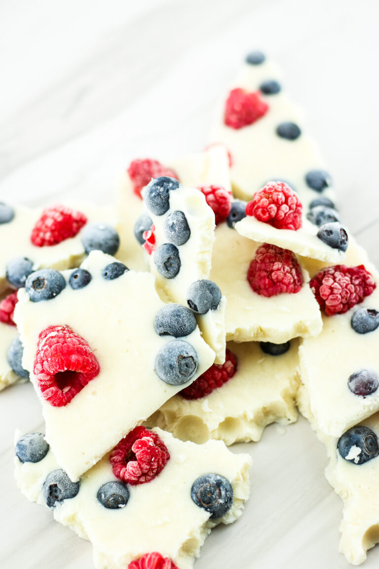 Berry Cottage Cheese Bark