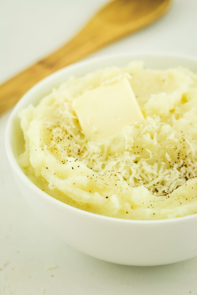 Bowl of cottage cheese mashed potatoes