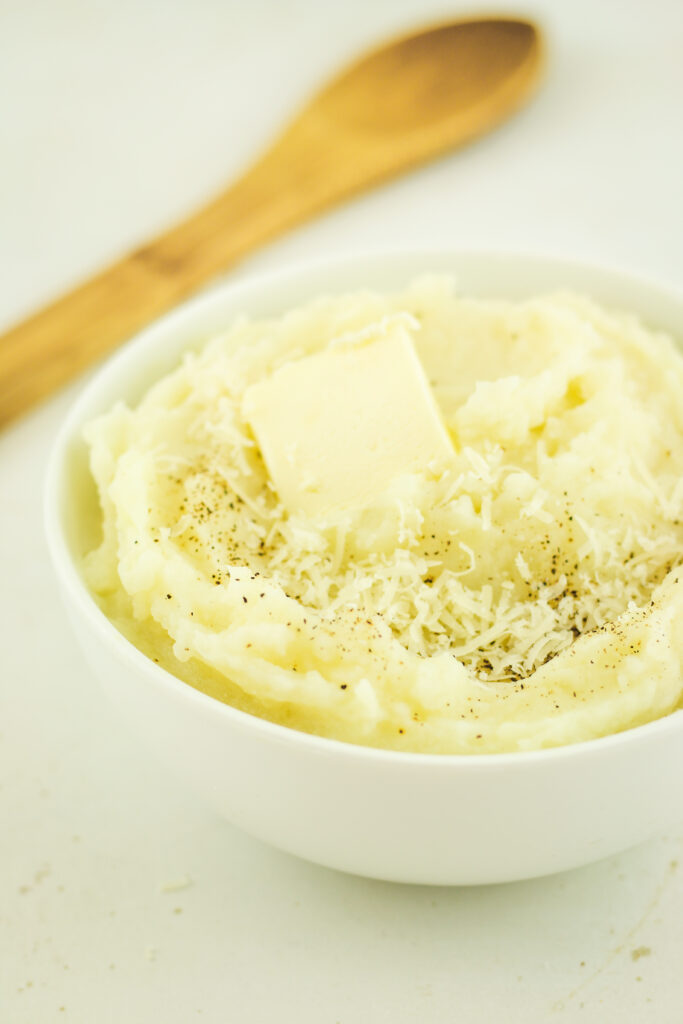 Bowl of cottage cheese mashed potatoes