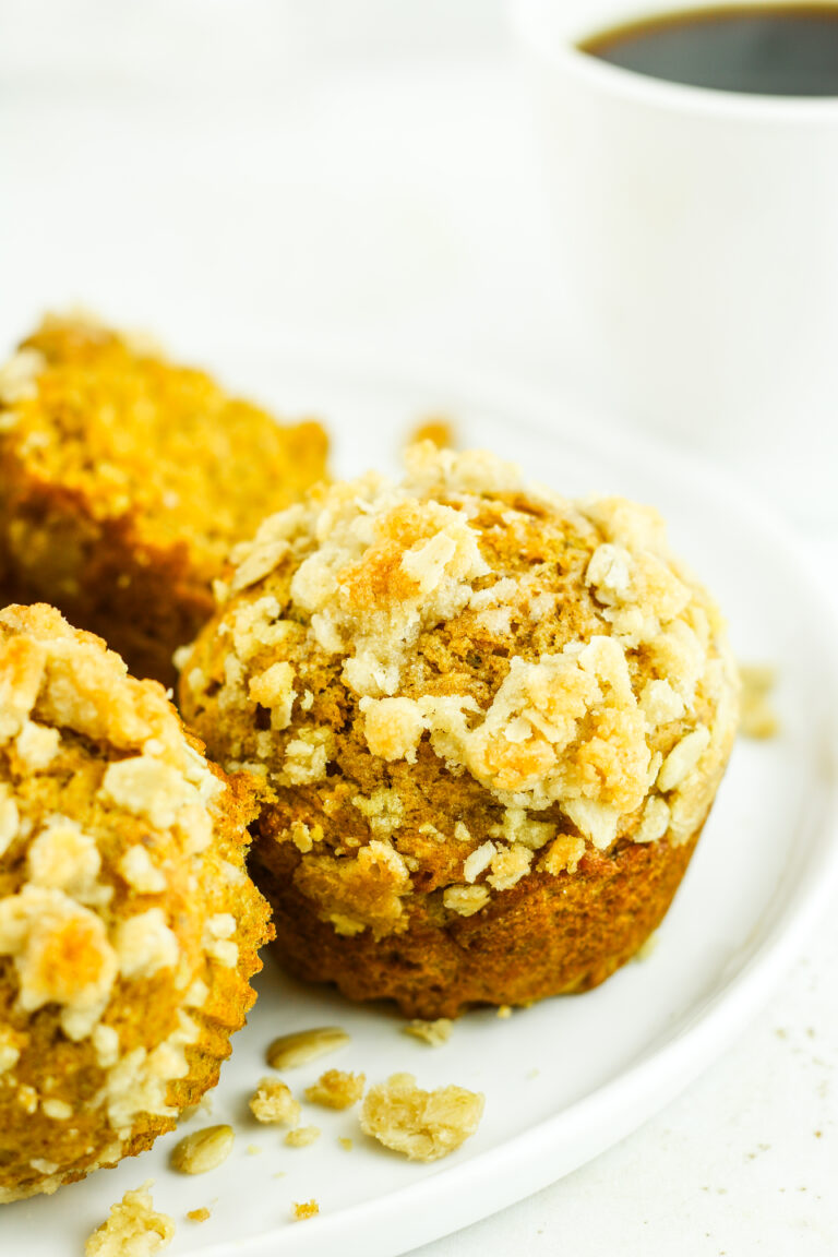 Cottage Cheese Pumpkin Streusel Muffins