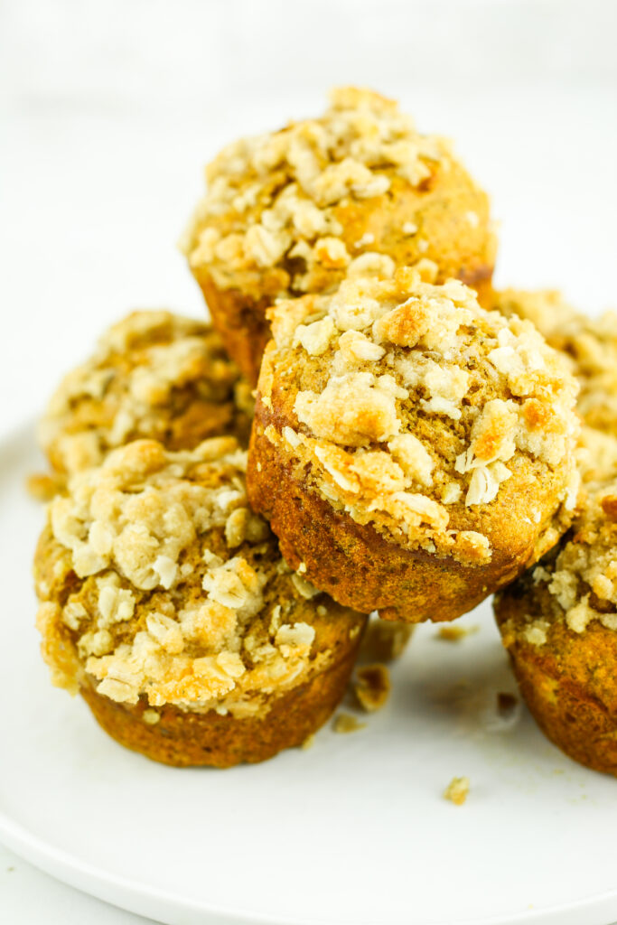 Cottage cheese pumpkin streusel muffins