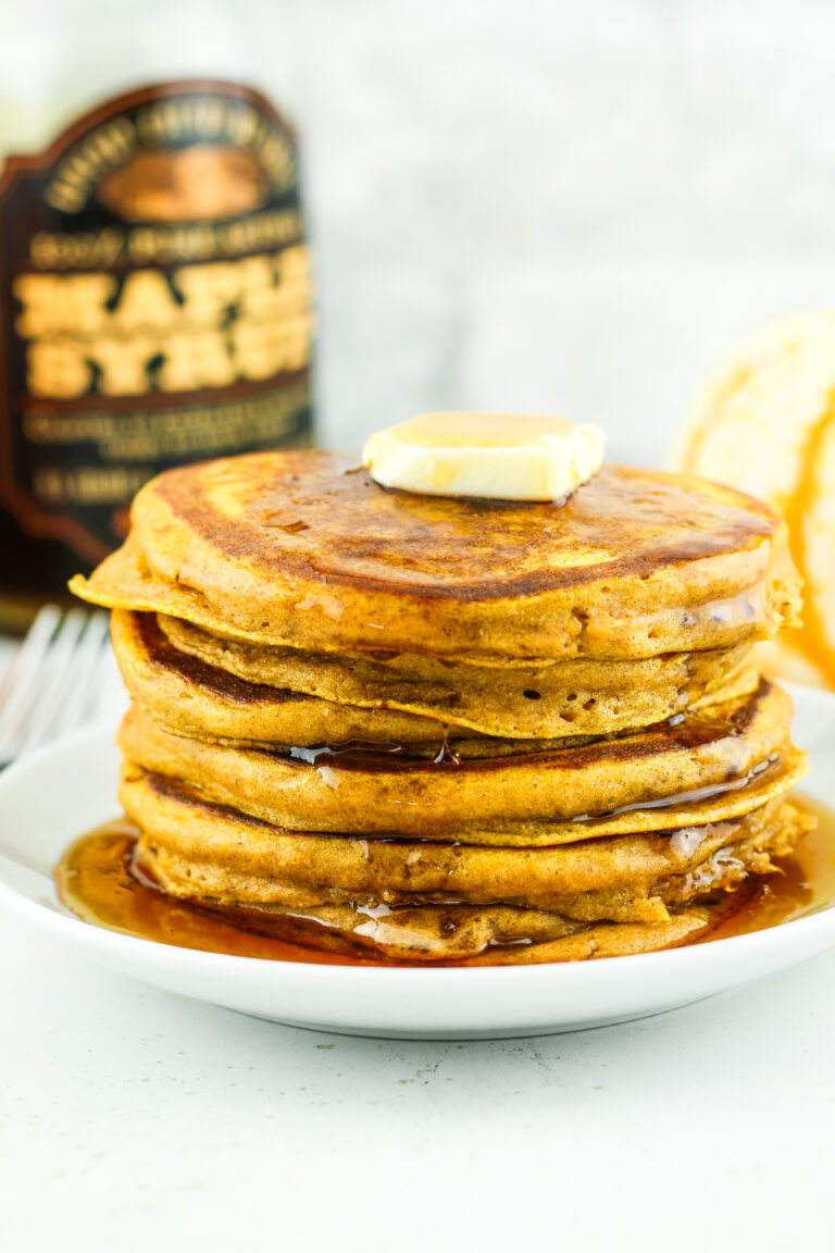 Pumpkin Spice Cottage Cheese Pancakes