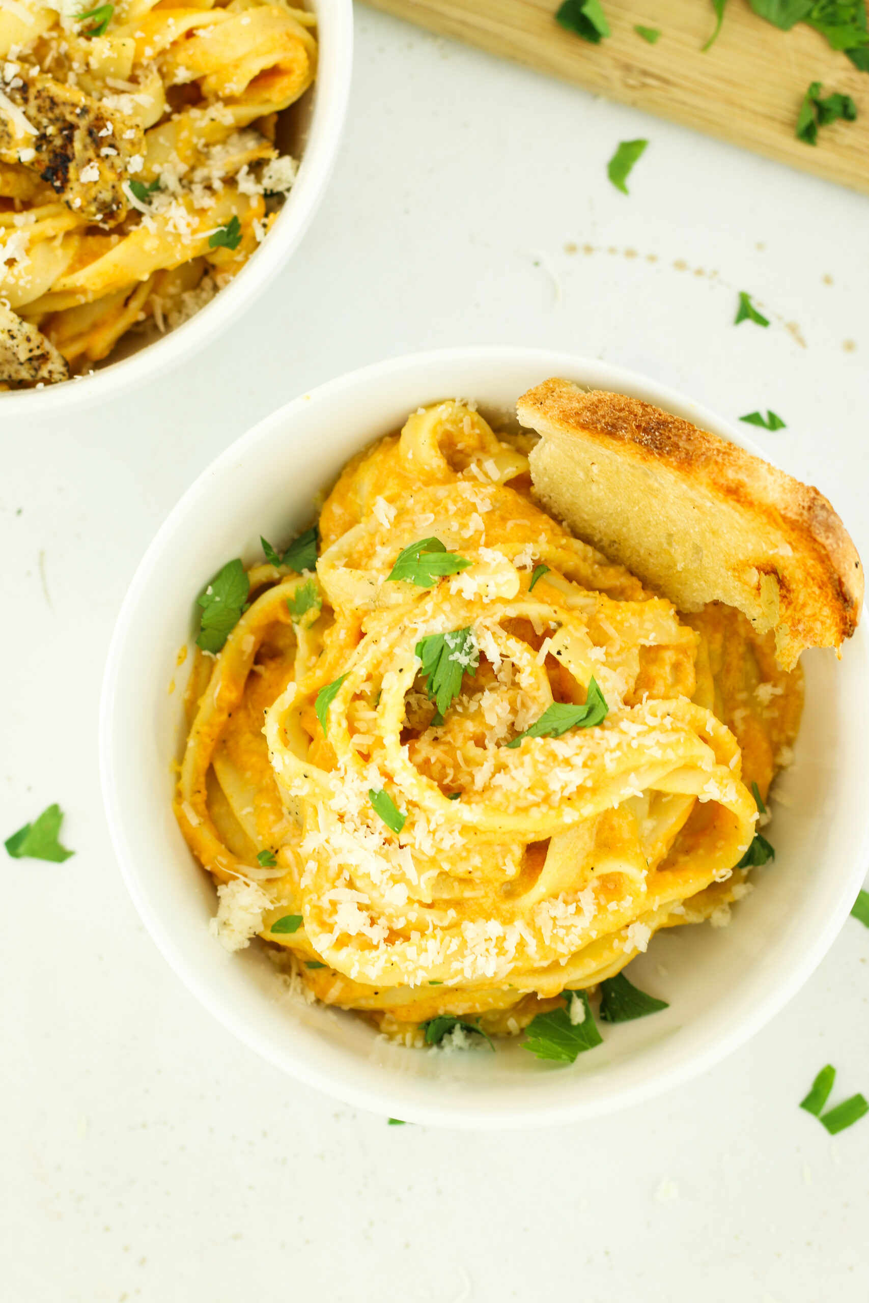 Pumpkin Cottage Cheese Alfredo