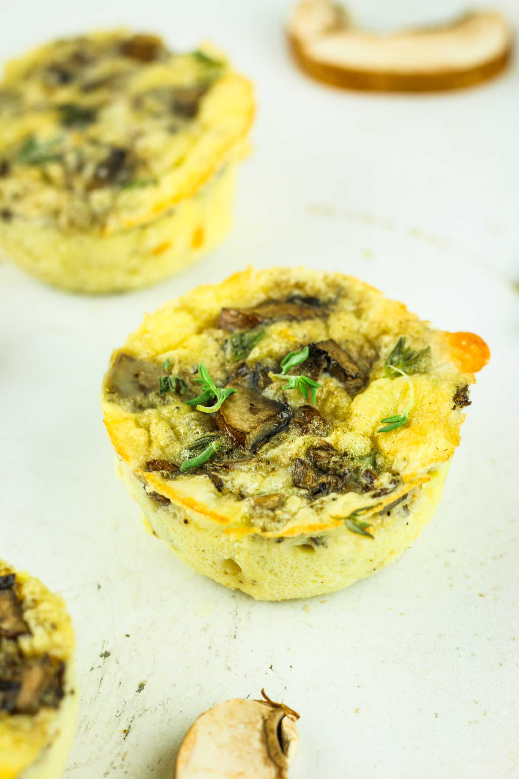 Cottage cheese gruyere mushroom egg muffins