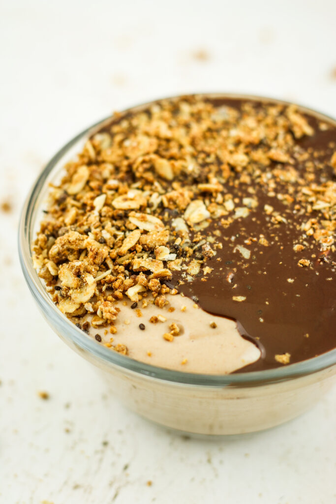 Peanut Butter Chocolate Cottage Cheese Protein Bowls